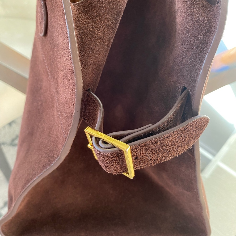 The Row Inspired Margaux Genuine Suede Bag Large - Picture 5 of 16